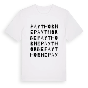 Paythorne ordlek t-shirt – ekologisk bomull t-shirt från Pinshirt