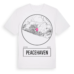 Peacehaven t-shirt – ekologisk bomull t-shirt från Pinshirt