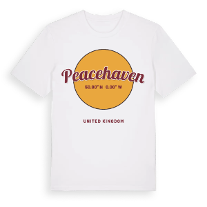 Peacehaven cirkel t-shirt – ekologisk bomull t-shirt från Pinshirt