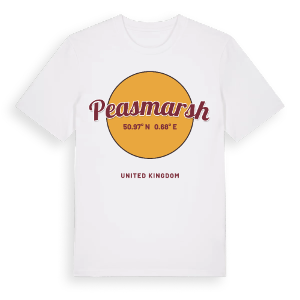 Peasmarsh cirkel t-shirt – ekologisk bomull t-shirt från Pinshirt