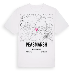 Peasmarsh karta t-shirt – ekologisk bomull t-shirt från Pinshirt