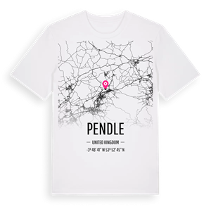 Pendle karta t-shirt – ekologisk bomull t-shirt från Pinshirt