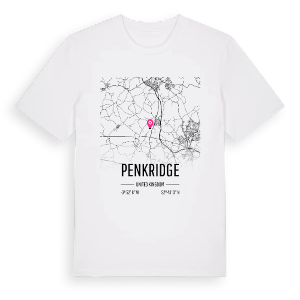 Penkridge karta t-shirt – ekologisk bomull t-shirt från Pinshirt