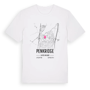 Penkridge karta t-shirt – ekologisk bomull t-shirt från Pinshirt