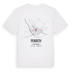 Penrith karta t-shirt – ekologisk bomull t-shirt från Pinshirt