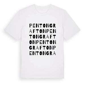 Penton Grafton ordlek t-shirt – ekologisk bomull t-shirt från Pinshirt