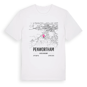 Penwortham karta t-shirt – ekologisk bomull t-shirt från Pinshirt