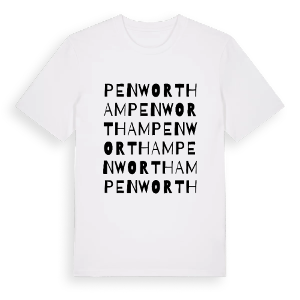 Penwortham ordlek t-shirt – ekologisk bomull t-shirt från Pinshirt