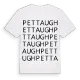 Pettaugh ordlek t-shirt