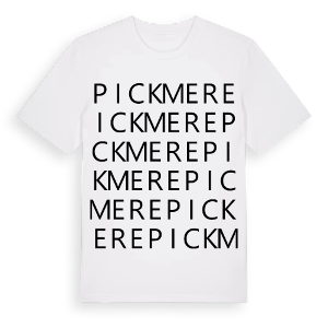 Pickmere ordlek t-shirt – ekologisk bomull t-shirt från Pinshirt