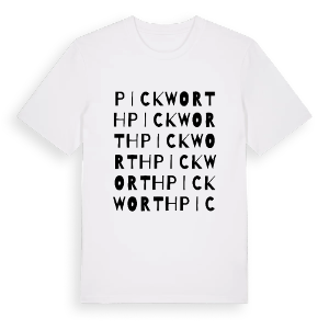 Pickworth ordlek t-shirt – ekologisk bomull t-shirt från Pinshirt