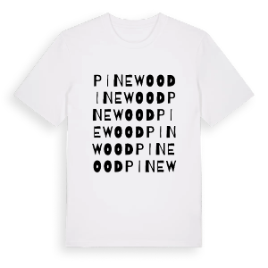 Pinewood ordlek t-shirt – ekologisk bomull t-shirt från Pinshirt