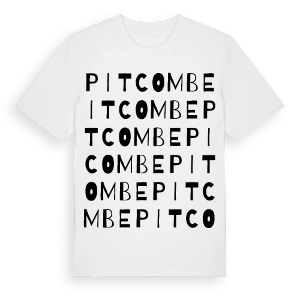 Pitcombe ordlek t-shirt – ekologisk bomull t-shirt från Pinshirt