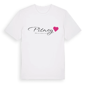 Pitney hjärta t-shirt – ekologisk bomull t-shirt från Pinshirt