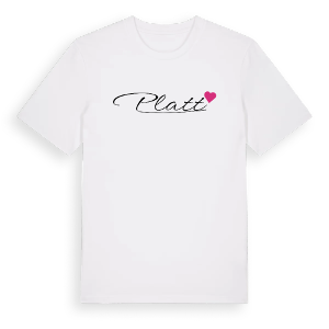 Platt hjärta t-shirt – ekologisk bomull t-shirt från Pinshirt