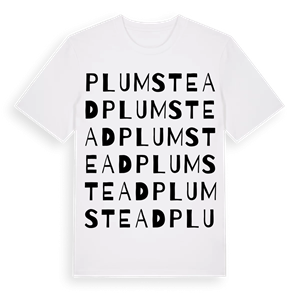 Plumstead ordlek t-shirt – ekologisk bomull t-shirt från Pinshirt