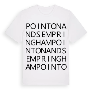 Pointon and Sempringham ordlek t-shirt – ekologisk bomull t-shirt från Pinshirt
