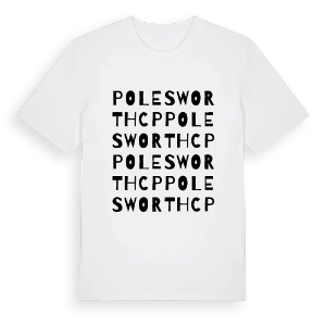 Polesworth CP ordlek t-shirt – ekologisk bomull t-shirt från Pinshirt