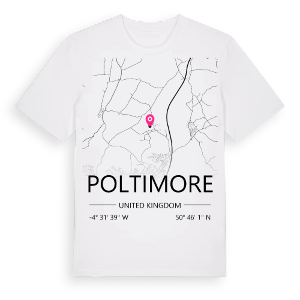 Poltimore karta t-shirt – ekologisk bomull t-shirt från Pinshirt