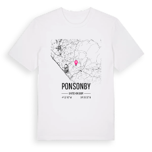 Ponsonby karta t-shirt – ekologisk bomull t-shirt från Pinshirt