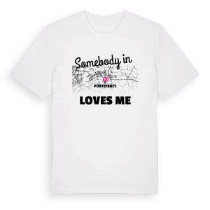Någon i Pontefract älskar mig t-shirt – ekologisk bomull t-shirt från Pinshirt
