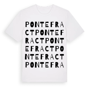 Pontefract ordlek t-shirt – ekologisk bomull t-shirt från Pinshirt