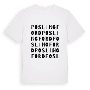 Poslingford ordlek t-shirt – ekologisk bomull t-shirt från Pinshirt
