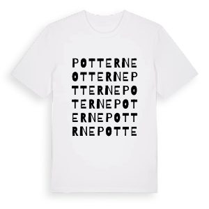 Potterne ordlek t-shirt – ekologisk bomull t-shirt från Pinshirt
