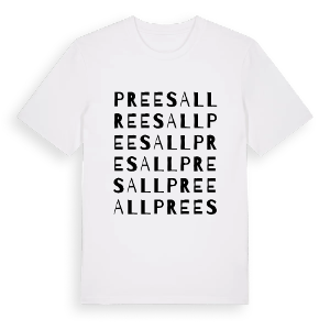 Preesall ordlek t-shirt – ekologisk bomull t-shirt från Pinshirt