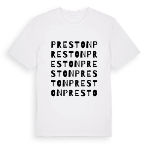 Preston ordlek t-shirt – ekologisk bomull t-shirt från Pinshirt