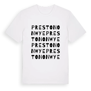 Preston on Wye ordlek t-shirt – ekologisk bomull t-shirt från Pinshirt