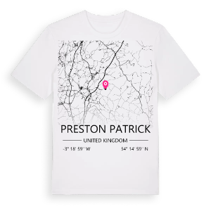 Preston Patrick karta t-shirt – ekologisk bomull t-shirt från Pinshirt