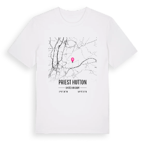 Priest Hutton karta t-shirt – ekologisk bomull t-shirt från Pinshirt