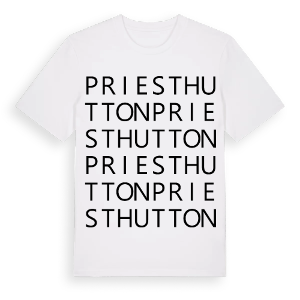 Priest Hutton ordlek t-shirt – ekologisk bomull t-shirt från Pinshirt