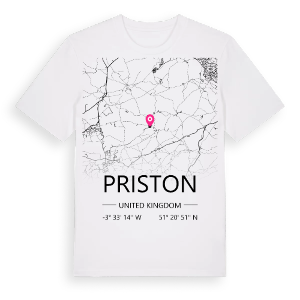 Priston karta t-shirt – ekologisk bomull t-shirt från Pinshirt