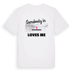 Någon i Pucklechurch älskar mig t-shirt – ekologisk bomull t-shirt från Pinshirt
