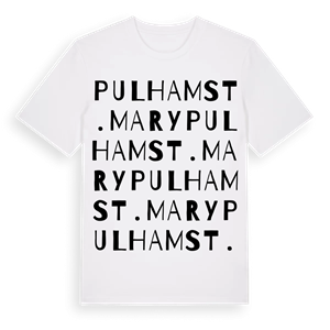 Pulham St. Mary ordlek t-shirt – ekologisk bomull t-shirt från Pinshirt