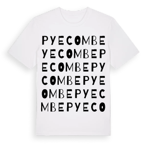 Pyecombe ordlek t-shirt – ekologisk bomull t-shirt från Pinshirt