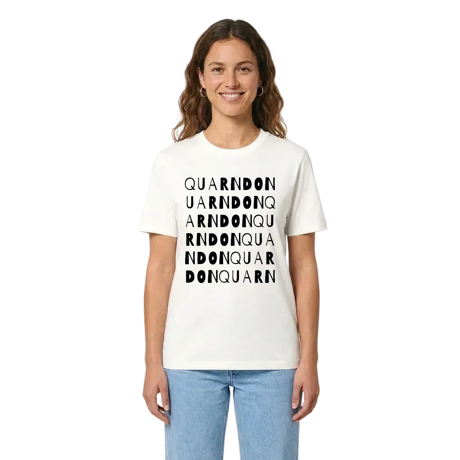 Quarndon ordlek t-shirt – White, i miljö