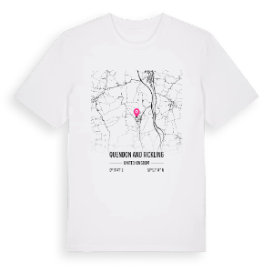Quendon and Rickling karta t-shirt – ekologisk bomull t-shirt från Pinshirt