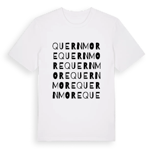 Quernmore ordlek t-shirt – ekologisk bomull t-shirt från Pinshirt