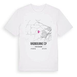 Radbourne CP karta t-shirt – ekologisk bomull t-shirt från Pinshirt