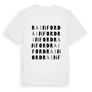 Rainford ordlek t-shirt – ekologisk bomull t-shirt från Pinshirt