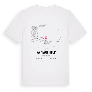 Rainworth CP karta t-shirt – ekologisk bomull t-shirt från Pinshirt