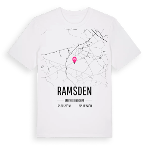 Ramsden karta t-shirt – ekologisk bomull t-shirt från Pinshirt