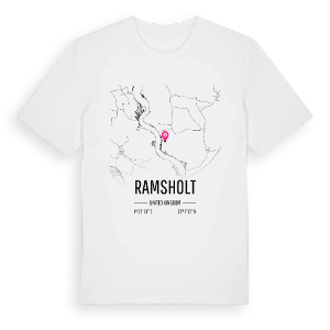 Ramsholt karta t-shirt – ekologisk bomull t-shirt från Pinshirt