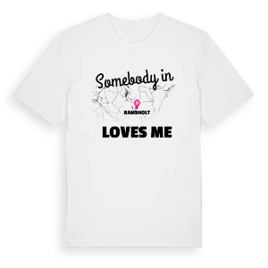 Någon i Ramsholt älskar mig t-shirt – ekologisk bomull t-shirt från Pinshirt