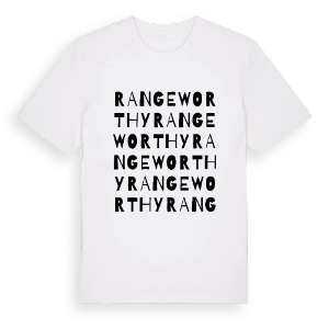 Rangeworthy ordlek t-shirt – ekologisk bomull t-shirt från Pinshirt