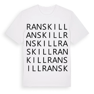 Ranskill ordlek t-shirt – ekologisk bomull t-shirt från Pinshirt