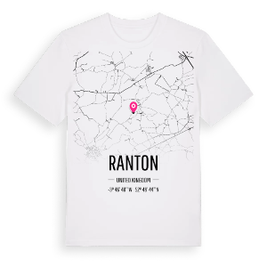 Ranton karta t-shirt – ekologisk bomull t-shirt från Pinshirt